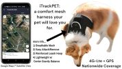 Get Realtime SMS/Live Tracking Data w/ Pet Tracker GPS Dog Collar Tracker Size:XXL