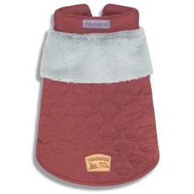 Touchdog 'Furrost-Bite' Fur and Fleece Fashion Dog Jacket (Color: Red, size: X-LARGE)