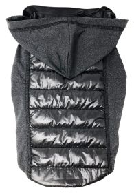 Pet Life 'Apex' Lightweight Hybrid 4-Season Stretch and Quick-Dry Dog Coat w/ Pop out Hood (Color: Black, size: X-LARGE)